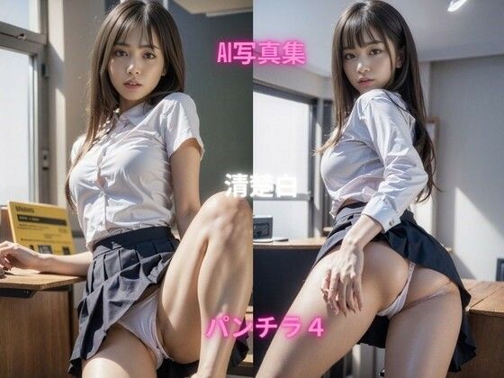 Premium AI Girls★AI写真集 清楚白 SHIRO SEISO パンチラ4[処女]