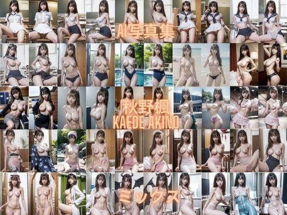 Premium AI Girls★AI写真集 秋野楓 Kaede Akino ミックス[制服]