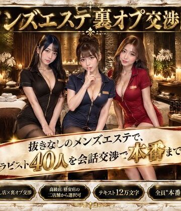 流出保管庫★メンズエステ裏オプ交渉師〜抜きなしの店で、セラピスト40人を本番まで落とす〜[人妻・主婦]